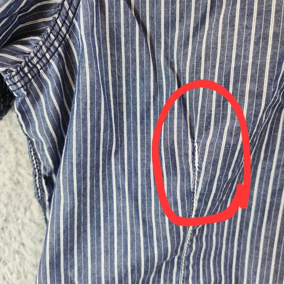 Buffalo David Bitton Shirt Men's XL Blue Striped 100% Cotton Collared Button-Up - Picture 8 of 14